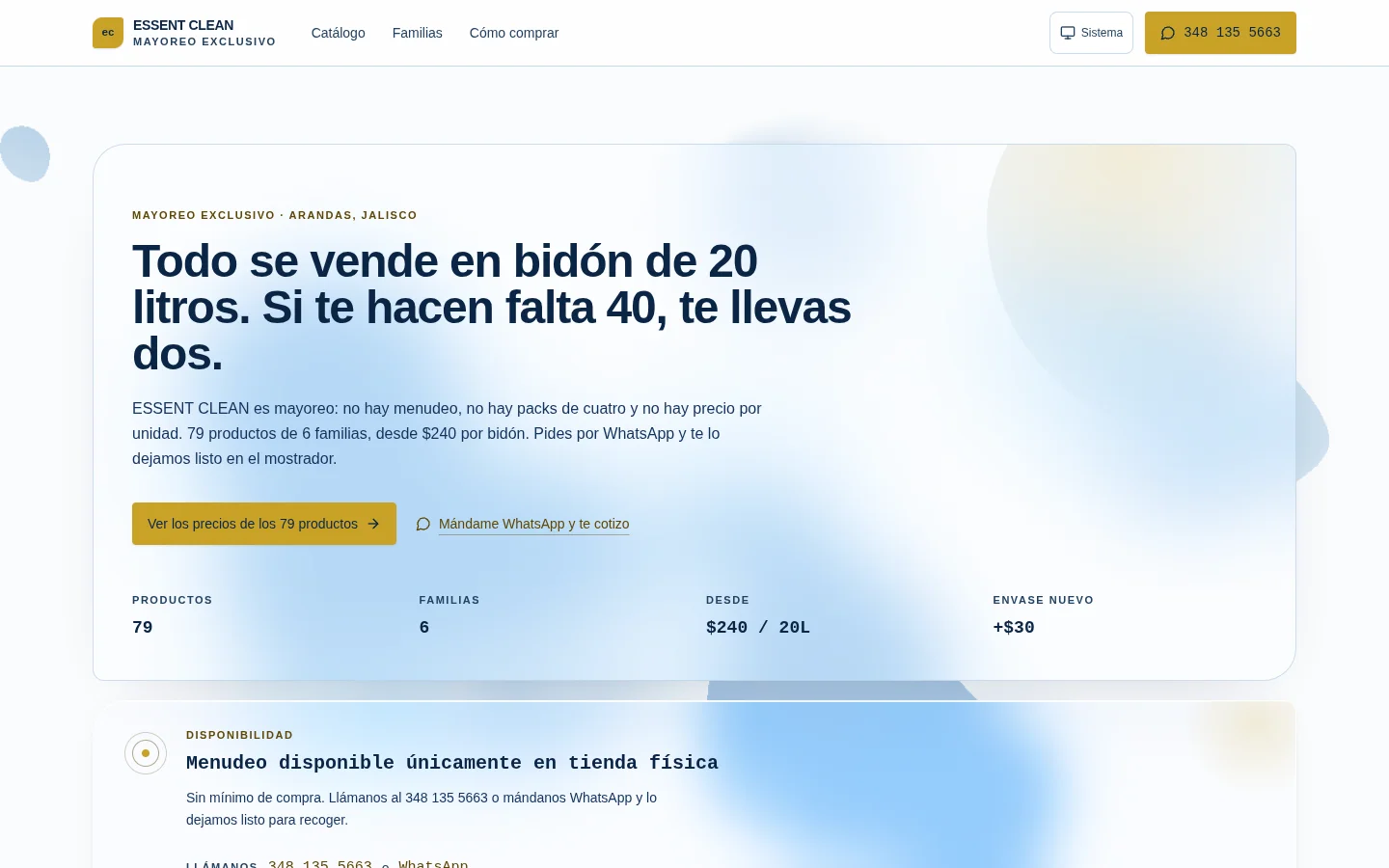 Essent Clean - Catálogo de Mayoreo